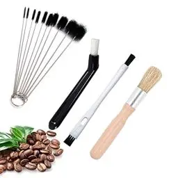 Produktbild: Kaffee Reinigungsbürste 4 Stück Kaffee Pinsel Kaffeemühle Reinigungsbürste Kaffeemaschinen Reinigungsset Espressomaschinen Reinigungspinsel Kleine Strohhalm Bürste für Bohnen Getreide Kaffee Werkzeug