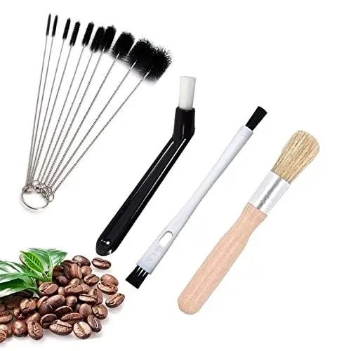 Produktbild: Kaffee Reinigungsbürste 4 Stück Kaffee Pinsel Kaffeemühle Reinigungsbürste Kaffeemaschinen Reinigungsset Espressomaschinen Reinigungspinsel Kleine Strohhalm Bürste für Bohnen Getreide Kaffee Werkzeug
