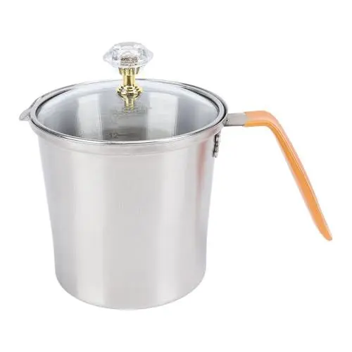 Produktbild: Kaffee-Dampfkrug, Richtige Kapazität, Korrosionsbeständiges Material, Milchaufschäumbecher mit Glasdeckel und Skalenmarkierungen für Kaffeemaschinen und Latte Art (500 ml)