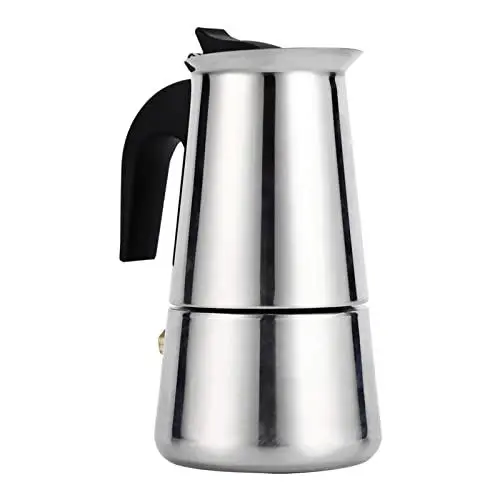 Produktbild: Kaffeekanne, 100 Ml/200 Ml/300 Ml/450 Ml, Moka-Kanne, Kaffeemaschine, Edelstahl-Herd, Latte-Mokka-Kanne, Kaffeemaschine, Perkolator (100 ml)