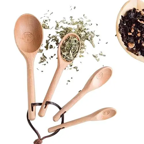 Produktbild: KaffeelöFfel Portionierer KaffeemesslöFfel KaffeedosierlöFfel TeelöFfel MesslöFfel DosierlöFfel Holz HolzlöFfel Set