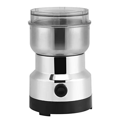 Produktbild: Kaffeemühle Elektrisch, Kaffeebohnen aus Edelstahl Getreide Mühle Kaffeemühle und Gewürzmühle mit Edelstahlmesser Kräuter Mühle für Pesto Gewürze Nüsse Zucker