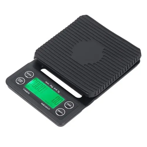 Produktbild: Kaffeewaage und Timer, 3 Kg Bereich, 0,1 G Genauigkeit, Multifunktionale Küchenwaage für Zuhause, Geschäft, Reisen