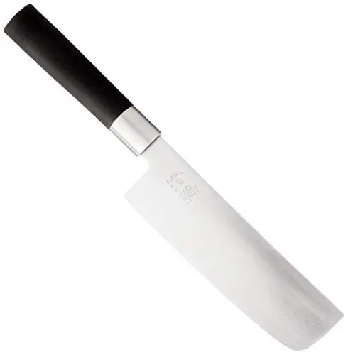 Produktbild: KAI Wasabi Black Nakiri 16,5 cm Klingenlänge - rostfreier 6A/1K6 Edelstahl poliert 58 (±1) HRC - schwarzer Polypropylen Griff - Gemüsemesser - Made in Japan