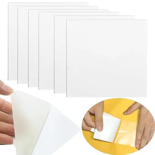 Produktbild: KAIHENG Aufblasbares Flicken-Reparaturset, selbstklebend wasserdicht TPU, Pool-Reparaturflicken, 3.5inch x 3.5 inch, transparenter Vinyl-Reparaturflicken für aufblasbaren Pool, Schwimmring, 6PCS
