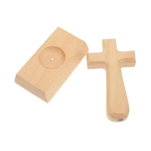 Produktbild: KAILIKETIY 1satz Holzständer Kreuz Dekoration Kunstvolles Handgefertigtes Holzkreuz Für Tisch Und Als Taufgeschenk Oder Religiöse Dekoration Für Zuhause Und Büro
