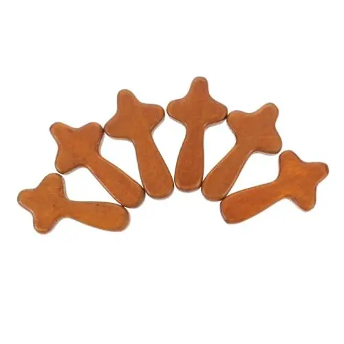 Produktbild: KAILIKETIY 6stücke Teiliges Mini Holz Kreuz Handgefertigte Religiöse Figuren Für Gebet Und Dekoration Kompakte Katholische Kreuze Für Zuhause Büro Und Schule