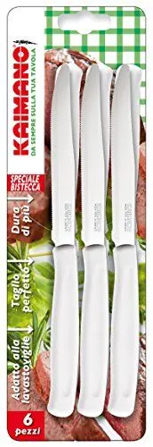 Produktbild: Kaimano 1023409 Dinamik Steakmesser, Edelstahl, Elfenbein, 28 x 10 x 2 cm, 6-Einheiten