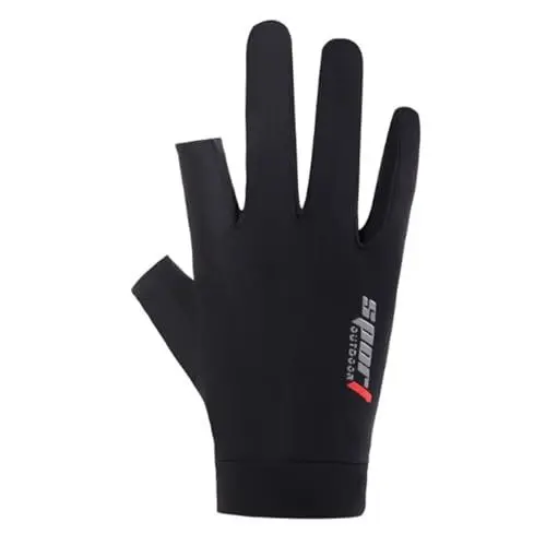 Produktbild: KAKAKE Fahrradhandschuhe, Rennradhandschuhe, Schwarze Eisseide, Halbfinger Zum Wandern
