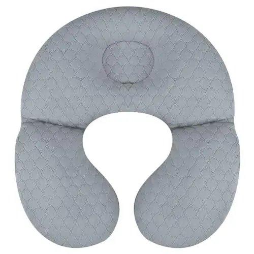 Produktbild: KAKIBLIN Baby-Reisekissen, verbessertes Baby-Nackenkissen für Autositz, Baby-Stützkissen, Kleinkind-Nackenkissen für Kleinkinder, Kopfstütze für Autositz, Kinderwagen (grau)