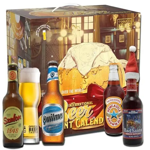 Produktbild: Kalea | Bier-Adventskalender | Edition International | Bestückung 2024 | inkl. Verkostungsglas | 20 verschiedenen Ländern | Geschenk zur Vorweihnachtszeit