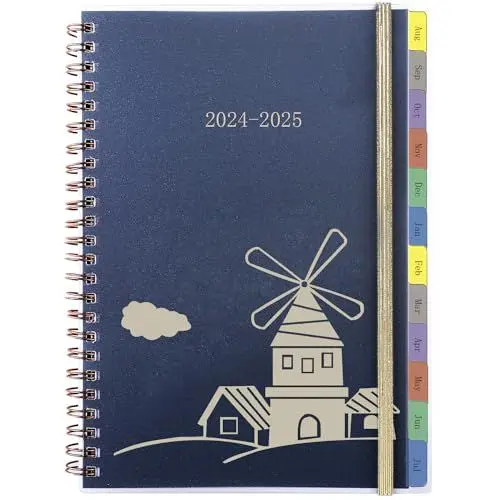Produktbild: Kalender 2024 2025 Buchkalender A5, Terminplaner & Wochenplaner Ringbuch mit Tabs, Tasche, Schülerkalender 2024/25 Schulplaner, Studienplaner, Planer für Schule Büro Familie Aug’24-Jul’25
