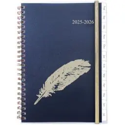 Produktbild: Kalender 2025 2026 A5, Buchkalender 1 Woche 2 Seit mit Tabs, Tasche, Schülerkalender 2025/2026 Ringbuch, Spiralbindung Wochenplaner Schulplaner Studienplaner Planer, Aug.25 bis Jul.26(auf Deutsch)