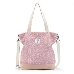 Produktbild: KALIDI Groß Damen Umhängetasche/Handtasche Canvas Tasche Schultertasche Totepack Shopper Casual Hobo Bag Crossbody Bag für Schule Büro Arbeit Reisen Ausflug Einkauf,pink