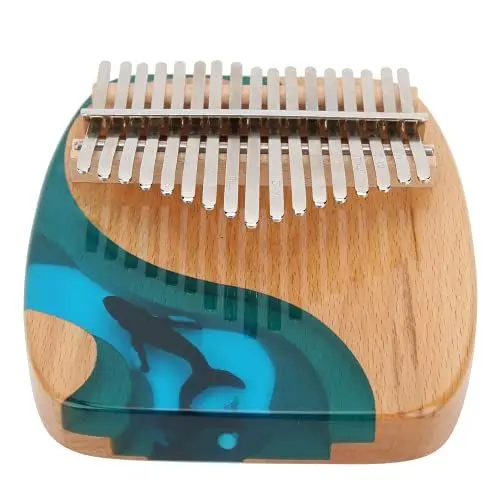 Produktbild: Kalimba 17 Key Finger Piano Musikinstrument mit Aufkleber Mahagoni Thumb Piano Geschenke für Kinder und Klavieranfänger Professional