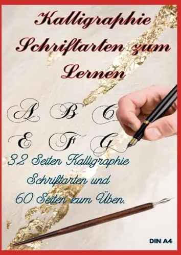 Produktbild: Kalligraphie Schriftarten zum Lernen: Kalligraphie Schriftarten zum Lernen: Neigungswinkel 55°