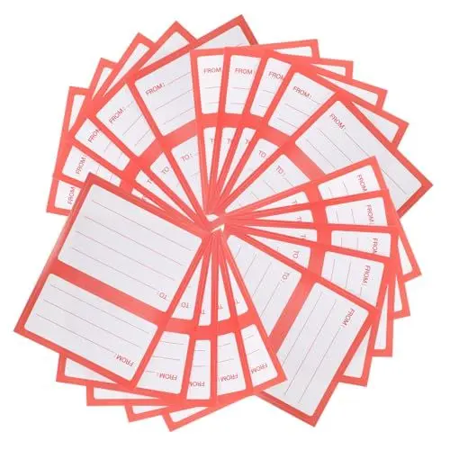 Produktbild: KALLORY 150 Stück Bedruckte Versandetiketten Selbstklebende Postaufkleber Klebepunkte Kleine Adressetiketten Zum Organisieren