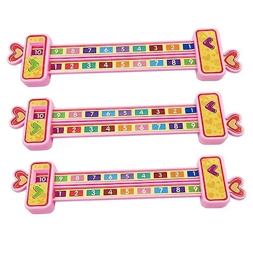 Produktbild: KALLORY 1 Satz Zahlen Passendes Lineal Mathewaage Für Kinder Kinderspielzeug Kinder Rätsel Lernspielzeug Für Kleinkinder Digitales Lineal Spielzeug Für Schreibwaren Zahlenlineal Rosa 3st