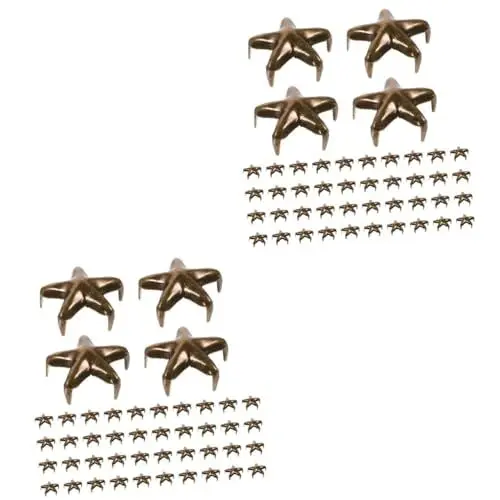 Produktbild: KALLORY 2 Sets Mode Metall Spike Nieten Für Kleidung Nieten Dekorative Krallennägel Für Hüte Schuhe 100 Stück * 2
