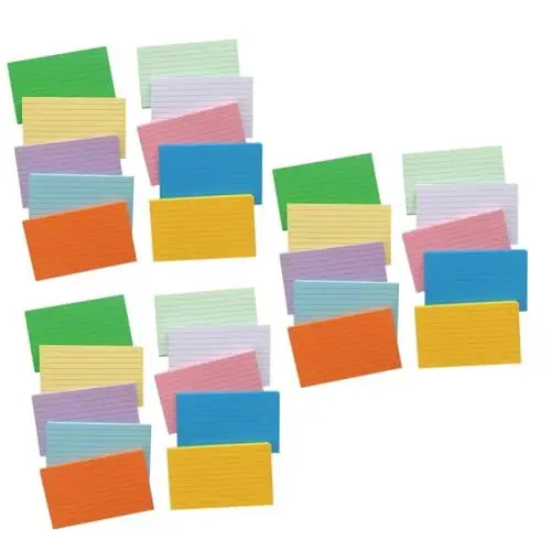 Produktbild: KALLORY 3 Sätze Farbige Karteikarten Angebot Beachten Kleine Notizkarten Verdickte Leere Karten Wortkarten Für Den Täglichen Gebrauch Multifunktions-notizkarten Papier 500 Blatt*3