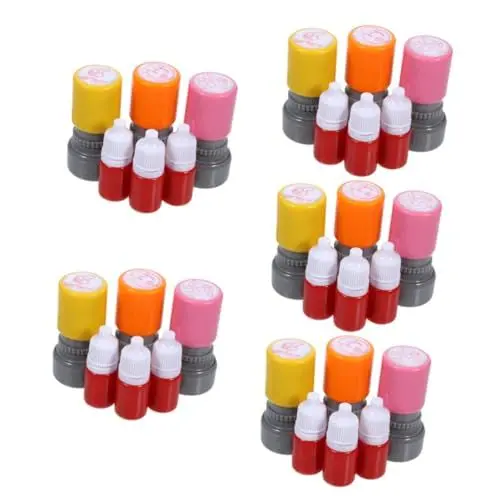 Produktbild: KALLORY 5 Sätze Lehrersiegel Diy-stempel Für Kinder Studenten Briefmarken Dekorative Briefmarken Notizbuchstempel Für Kinder Attraktive Notizbuchstempel Attraktive Diy Stempel Plastik Rot