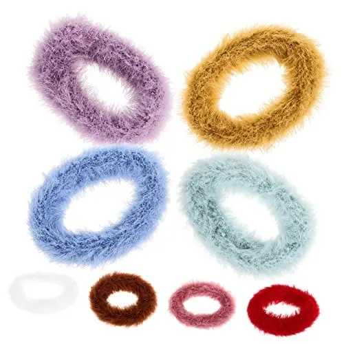Produktbild: KALLORY 8st Plüsch Haargummi Kleinkind Mädchen Haarschmuck Winzige Haargummis Haarschmuck Für Kleine Mädchen Haargummis Für Kinder Kleine Haarbänder Kopfbedeckung Kleines Mädchen Baby