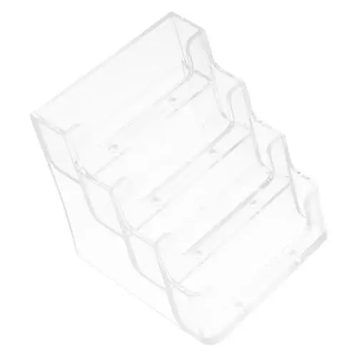 Produktbild: KALLORY Business Card Storage Box Transparenter Mehrlagiger Kartenhalter Für Schreibtisch Für Visitenkarten Und Kleine Postkarten Und Langlebig
