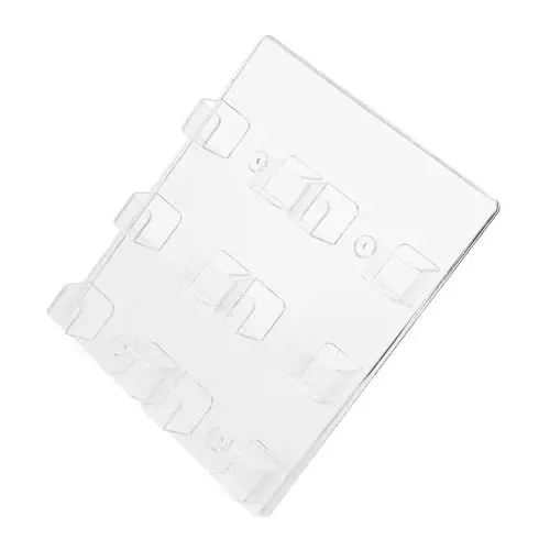 Produktbild: KALLORY Visitenkartenhalter Aus Glas Transparenter Wandhalter Für Karten Multifunktionale Kartenorganizer Für Büro Und Zuhause Eleganter Kartenständer Zur Wandmontage Und