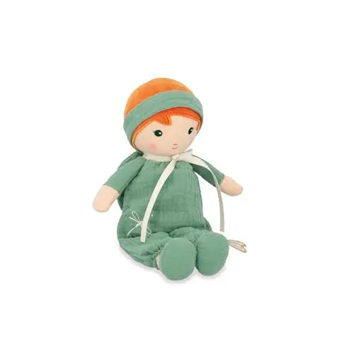 Produktbild: KALOO - Tendresse - Meine Erste Stoffpuppe Olivia - 25 cm Große Puppe - Musselin-Overall - Hübsche Geschenkbox - Personalisierbares Band - Ab Geburt, K200010
