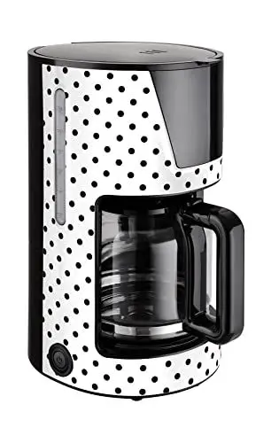 Produktbild: Kalorik Efbe-Schott SC CM 1045 WBD N Retro-Kaffeeautomat max.15 Tassen Edelstahl, Metall, Kunststoff, Glas Antihaftbeschichtung, 1.5 L Weiß/Schwarz gepunktet