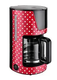 Produktbild: Kalorik TKG CM 1045.1 RWD Filterkaffeemaschine mit 1,5 l Glaskanne, 900 W, rot/weiß