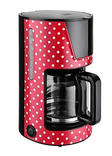 Produktbild: Kalorik TKG CM 1045.1 RWD Filterkaffeemaschine mit 1,5 l Glaskanne, 900 W, rot/weiß