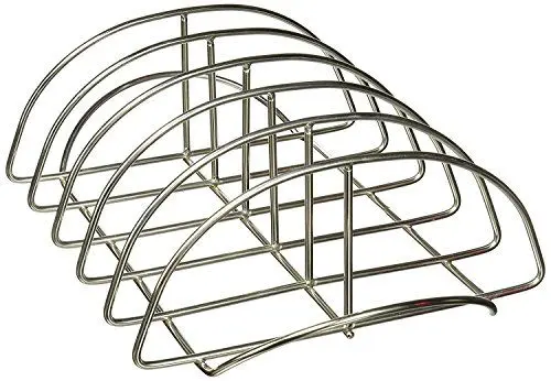 Produktbild: KamadoJoe Kamado Classic und Big Joe Rippchenständer, Edelstahl, Rib Rack, 1