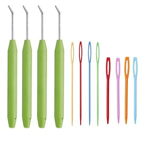 Produktbild: KAMAIKA Nadel Für Strickliesel, Nadel Haken Strickhaken, Strickrahmen Nadel Set mit Stricknadeln, Strickrahmen Haken Großen Augen Nähnadeln, Loom Knitting Hook für Strick Handwerk