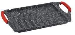 Produktbild: Kamberg - Grillplatte 45 x 27 cm – Aluminiumguss – Beschichtung Typ Stein – für alle Herde, auch Induktion – ohne PFOA/PFAS