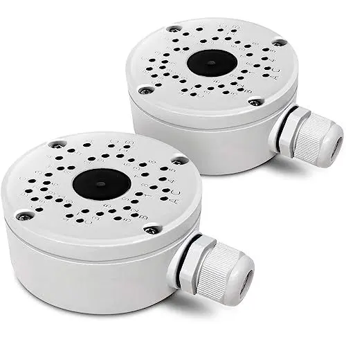 Produktbild: (Kamera Anschlussdose) Kamera Anschlussdose Wasserdicht, Abzweigdose für CCTV-Kamera, Outdoor Kamera Anschlussdose, Kamera-Anschlussdose, Universal Abzweigdose für Bullet Überwachungskamera (2 Pack)