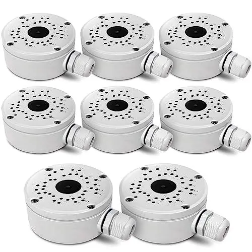Produktbild: (Kamera Anschlussdose) Kamera Anschlussdose Wasserdicht, Abzweigdose für CCTV-Kamera, Outdoor Kamera Anschlussdose, Kamera-Anschlussdose, Universal Abzweigdose für Bullet Überwachungskamera (8 Pcs)