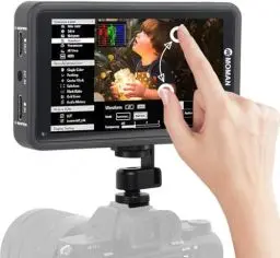 Produktbild: Kamera Monitor, Moman M5 5,5 Zoll DSLR Field Monitor Touchscreen 3D-Lut Externer Feldmonitor, 1000nits HDR Bildschirm Display Screen 1920x1080 4K HDMI Eingang/Ausgang für Canon Nikon Panasonic Sony