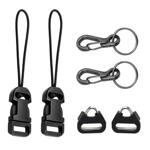 Produktbild: Kamera Schnellverschluss Gurt Clips Stecker Schnallen Connect Adapter, Dreieckige geteilte runde Riemenösen Ringe Kompatibel mit Leica Sony Fuji Canon Nikon Micro Single SLR DSLR spiegellosen Kameras