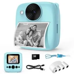 Produktbild: kamera Sofortbildkamera, Kamera mit 32GB Karte & 4 Bände Druckpapier, 48MP Sofortbildkamera mit 1080P Digitalkamera für , Geschenke für Mädchen und Jungen von 3 bis 12 Jahre