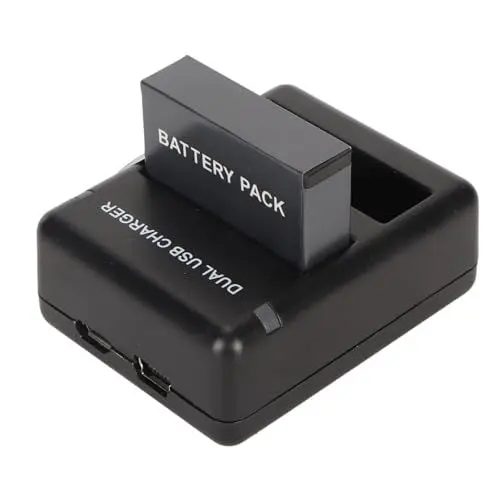 Produktbild: Kamera-Akkuladegerät, 1600 MAh, 3,8 V, Zweikanal, 5 V, 2 A, Micro-USB-Typ-C-Ladeanschlüsse, Multi-Circuit-Schutz, USB-Kamera-Akkuladegerät