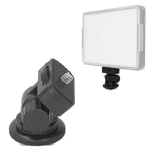 Produktbild: Kamera-Blitzschuh-Adapter, 1/4 Zoll Schraubenloch, 180 Grad Neigbar, rutschfest, Langlebig, Micro-SLR-Blitzschuh-Adapter, für LED-Fotografie-Lichter, Kamera-Monitore,