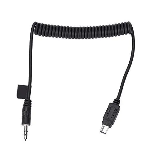 Produktbild: Kamera-Fernauslöser-Verbindungskabel, MC-DC2 50–100 Cm/20–39,4 Zoll Auslöser-Federkabel für Nikon, 2,5 Mm/3,5 Mm, für 7100 D7200 D7000 D5100 D5000 D3200 (3,5 mm-N3)