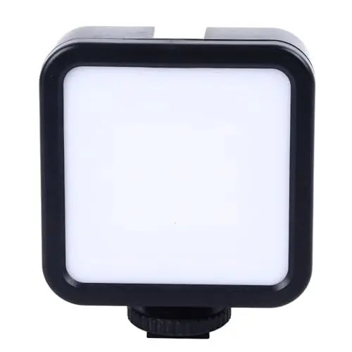 Produktbild: Kameraleuchte, LED-Videoleuchte 3000-9000K Dimmbar mit 1200-mAh-Akku, Tragbare Lichtfotografie Wiederaufladbar, Helligkeit Einstellbar für Fotografie, Livestreaming, DSRL