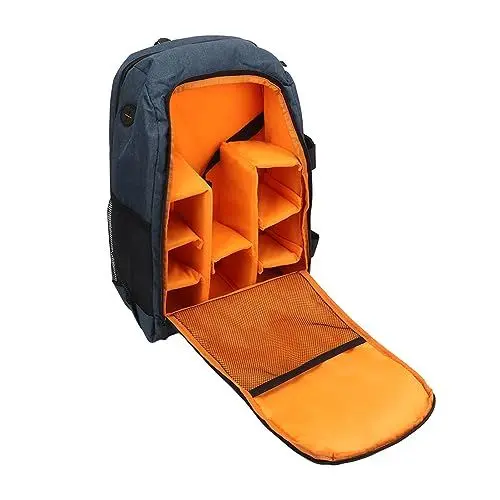 Produktbild: Kamera-Rucksack, Kamera-Rucksack-Hülle mit Tablet-Fach, Kamera-Tasche mit wasserdichter Regenhülle für DSLR-Spiegelreflexkameras, Fotorucksack mit großer Kapazität für Männer und