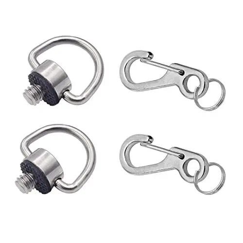 Produktbild: Kamera-Schnellverschluss Riemen Clips Anschlüsse Schnallen Adapter verbinden,Triangle Split Ring Strap Lugs Rings Kompatibel mit Leica Sony Fuji Canon Nikon Micro Single SLR DSLR Spiegellose Kameras