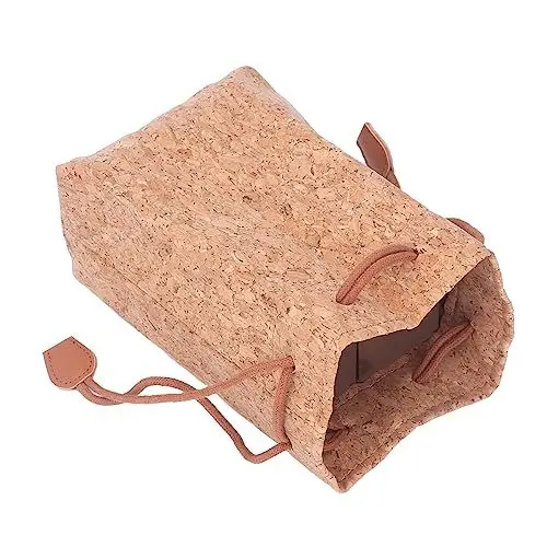 Produktbild: Kameratasche, Weiche Tasche mit Kordelzug, Tragbare Aufbewahrungstasche, 19,5 X 11,5 X 7,5 cm, für Minikameras, ILDC, Digitalkameras, Faltbar, Weichheit, Kork, Kordelzug-Design,