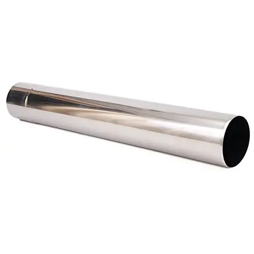 Produktbild: Kaminrohr aus Edelstahl, Ø 6cm, Ofenrohr Edelstahl Rundrohr Rostfreies Kaminrohr Schornstein Sanierung Rauchrohr Ofenrohr Abgasrohr für Sichere Ableitung Von Verbrennungsgasen, Länge 30cm (1 Stück)