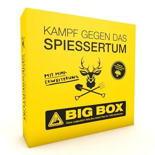 Produktbild: KAMPFHUMMEL Kampf gegen das Spiessertum - Big Box - (Fast) Leere Box mit Platz für über 1500 Karten des fiesen Deutschen Kartenspiels für Leute mit schwarzem Humor