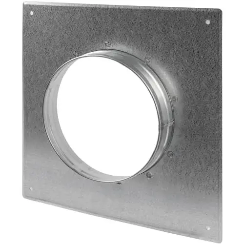 Produktbild: Kanalanschluss Flansch Ø 150 mm, Verzinkter Stahl, Gerader oder flexibler Rohrflansch für Heizung, Kühlungs und Belüftungssysteme (15 cm)